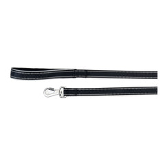 Guinzaglio reflex con maniglia in neoprene nero 15 x 1200 mm - Scodinzolando
