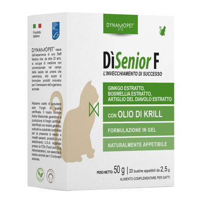 Disenior f per gatti 20 bustine appetibili da 2,5 g - Scodinzolando