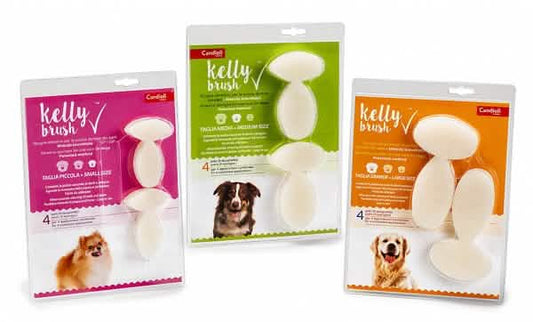 Kelly brush spugnetta abrasiva per cani di taglia media 8 pezzi