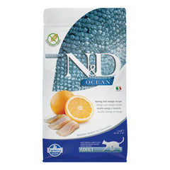 N&d ocean cat herring & orange adult 1,5 kg