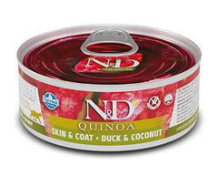 N&d cat quinoa skin & coat duck & coconut 80 g
