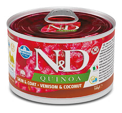 N&d dog quinoa skin & coat venison coconut 140 g