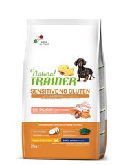 Natural trainer dog sensitive adult mini salmon 2 kg no gluten