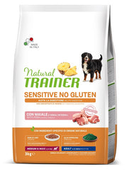 Natural trainer dog sensitive adult medium/maxi pork 3 kg no gluten