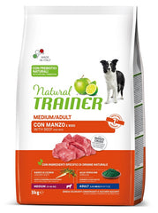 Natural trainer dog medium adult manzo riso 3 kg