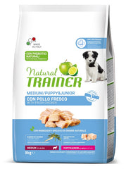 Natural trainer dog medium puppy & junior pollo fresco 3 kg