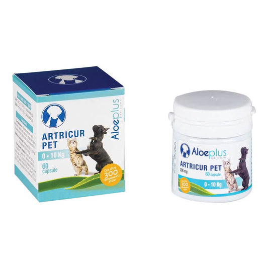 Aloeplus Artricur Pet Cani Gatti 0-11kg 12g 60 Capsule