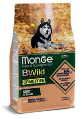 Monge grain free all breeds adult salmone con piselli 2,5 kg