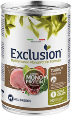 Exclusion mediterraneo monoprotein noble grain adult turkey all breeds 400g