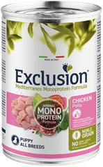 Exclusion mediterraneo monoprotein noble grain puppy chicken all breeds 400g