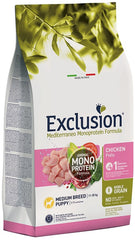 Exclusion mediterraneo monoprotein noble grain puppy chicken medium 3kg