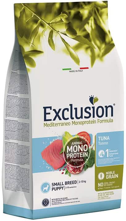 Exclusion mediterraneo monoprotein noble grain puppy tuna small 500g