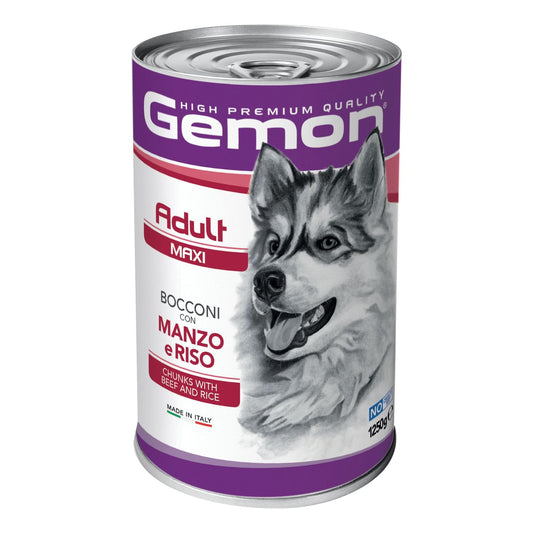 Gemon adult maxi bocconi manzo riso 1,25 kg