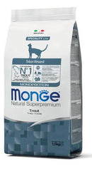 Monge Cat Sterilised Monoprotein Trota 1,5 kg - Cibo Completo per Gatti Adulti