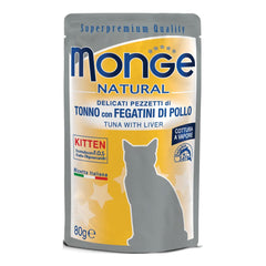 Monge natural tonno/fegatini di pollo 80 g