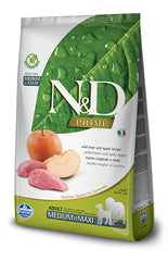 N&d prime dog boar&apple adult mediumium maxi 2,5 kg sacco apri e chiudi