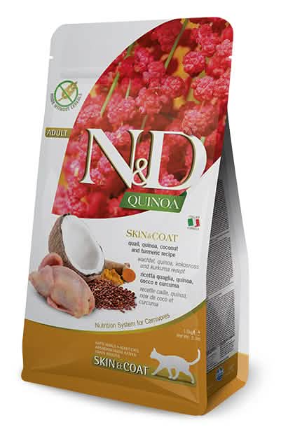 N&d cat quinoa skin&coat quail adult 5 kg