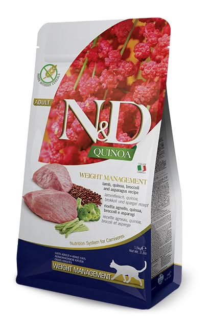 N&d cat quinoa weight management lamb adult 5 kg