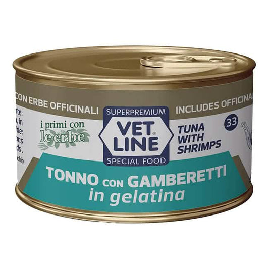 Vet line gatto tonno/gamberi gelatina 70 g