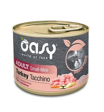 Oasy wet dog grain free adult small/mini tacchino 200 g