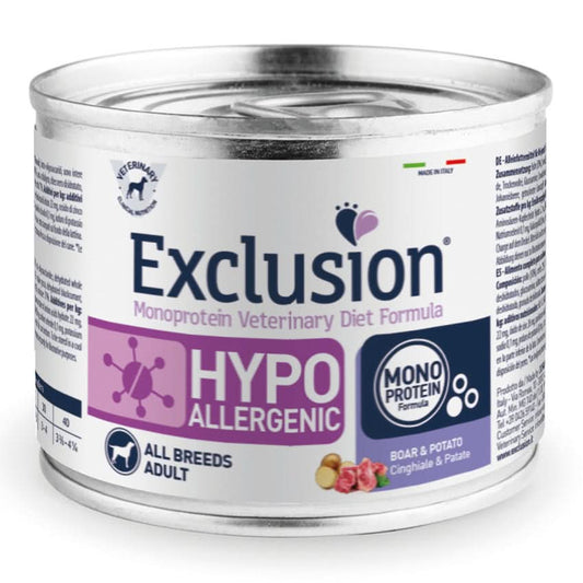Exclusion monoprotein veterinary diet formula hypoallergenic boar and potato all breeds  200 g