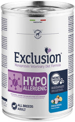 Exclusion monoprotein veterinary diet formula hypoallergenic fish and potato all breeds 400 g