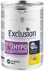 Exclusion monoprotein veterinary diet formula hypoallergenic quail and pea all breeds 400 g