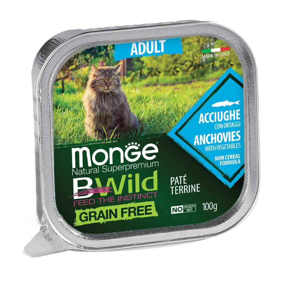 Monge bwild cat adult acciughe 100 g