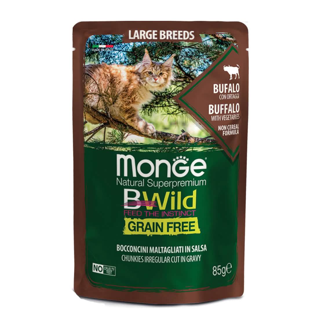 Monge bwild busta large breeds bufalo/ortaggi 85 g