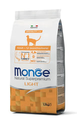 Monge Natural Superpremium Adult Cat - Light Tacchino 1,5 kg