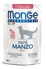 Monge busta monoporzione cat sterilised pate manzo 85 g