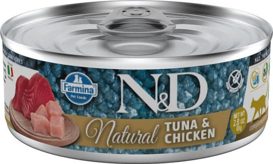 N&d cat natural tuna & chicken 80 g
