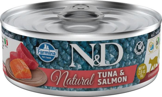 N&d cat natural tuna & salmon 80 g