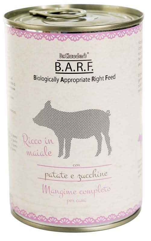 Barf cane trito di maiale con patate e zucchine 400 g