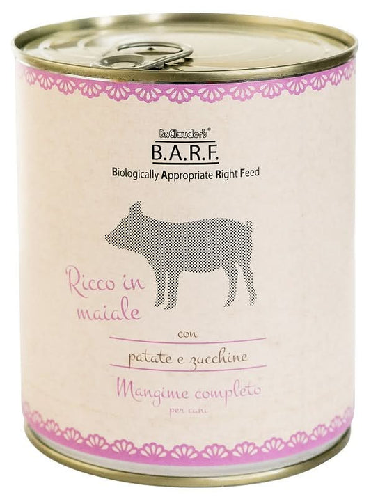 Barf cane trito di maiale con patate e zucchine 800 g