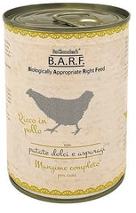 Barf cane trito di pollo con patate dolci e asparagi 400 g