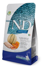 N&d ocean cat merluzzo gamberi zucca melone cantalupo kitten g 300