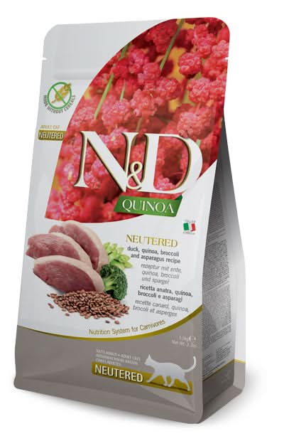 N&D Quinoa Cat Duck, Broccoli & Asparagus per Gatti Neutri Adulti 300 g