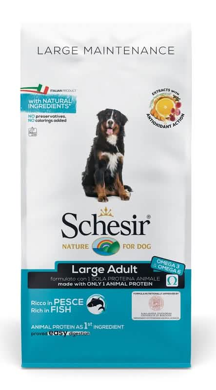 Schesir dog dry mantenimento ricco in pesce large 12 kg