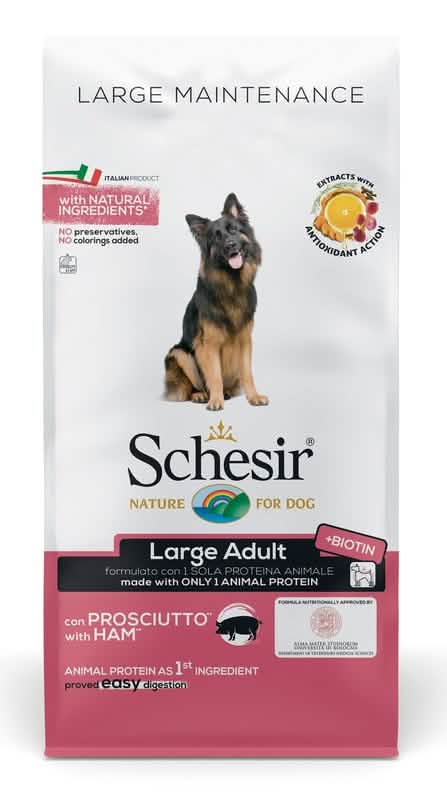 Schesir dog dry mantenimento con prosciutto large 12 kg