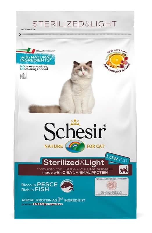 Schesir cat dry sterilized ricco in pesce 1,5 kg