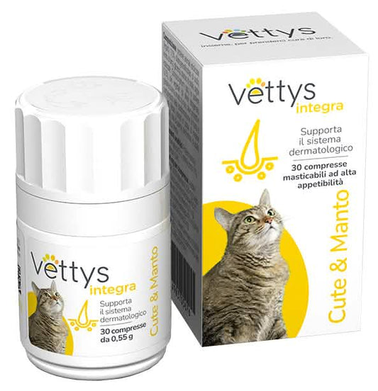 Vettys integra cute&manto gatto 30 compresse masticabili - Scodinzolando