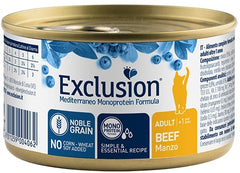 Exclusion mediterraneo monoprotein noble grain adult beef 85 g