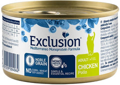 Exclusion mediterraneo monoprotein noble grain adult chicken 85 g