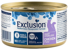 Exclusion mediterraneo monoprotein noble grain giant sterilized chicken 85 g