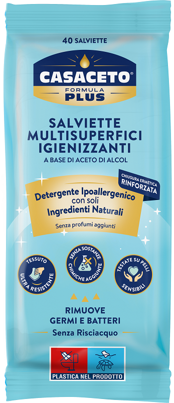 Salviettine igienizzanti Casaceto aroma neutro - 40 pezzi