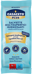 Salviettine igienizzanti Casaceto aroma neutro - 40 pezzi per una pulizia profonda e sicura