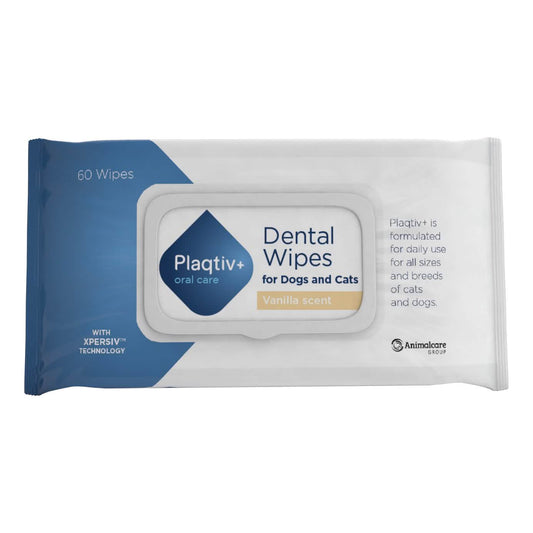 Salviette Dentali Plaqtiv+ per Cani e Gatti - 60 Pezzi