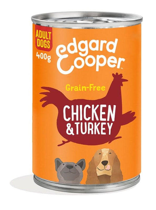 Edgard&cooper dog e adult chicken turkey 400 g