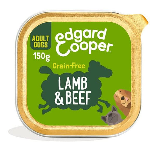 Edgard&cooper dog e adult lamb beef 150 g